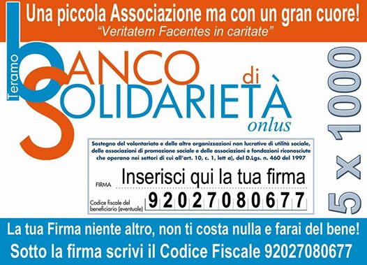 5×1000 Banco di solidarietà Teramo